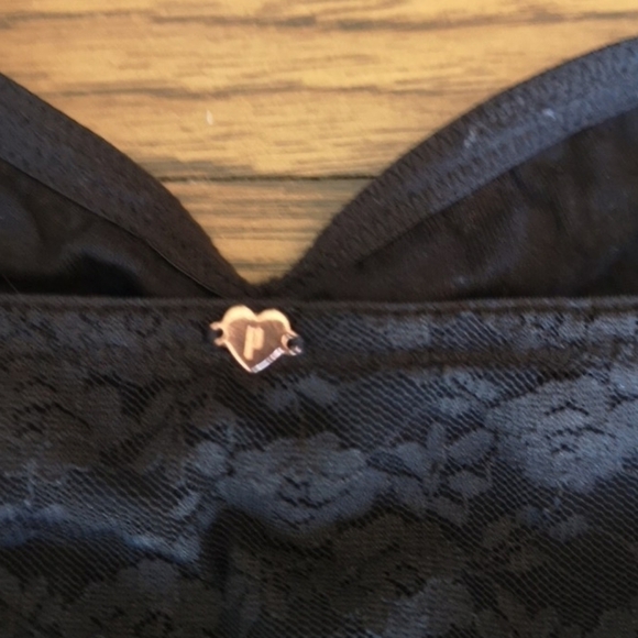 PINK Victoria's Secret Black Studded Bandeau Medium - Picture 3 of 6